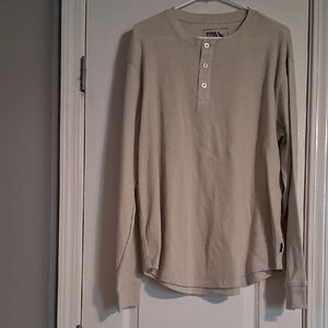 Eddie Bauer Light Tan Henley Shirt
